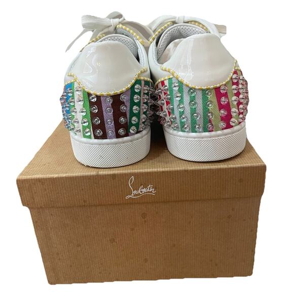 Christian Louboutin Seavaste 2 Orlato White Leather Spiked Sneakers Men’s 43 - Picture 8 of 10